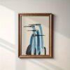 1pc Abstract Crane Watercolor Artwork on Canvas, Perfect for Beach
