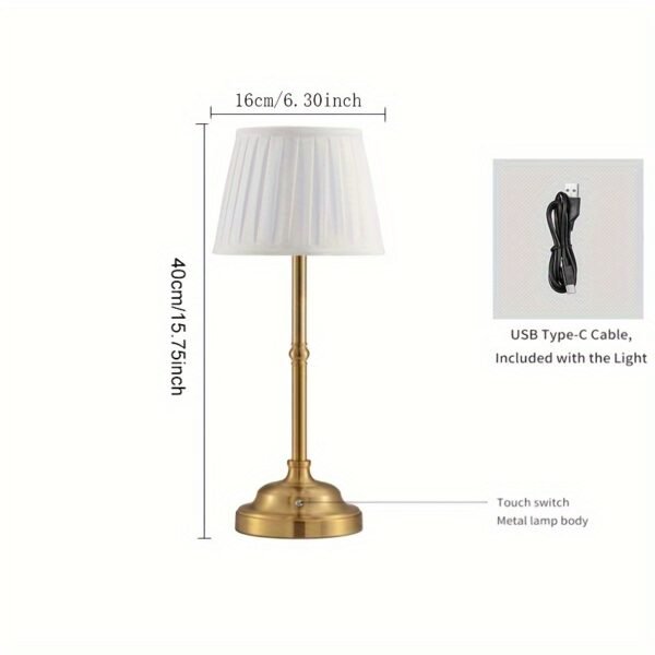 Cordless Table Lamp Warm Ambient Lighting for Bedroom and Dining Spaces