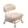 Lazy Backrest Chair, Home Decor, Swivel Stool with Wheels, Comfortable Cushion