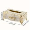 3a326177-6eb1-4f54-bfb8-b8e82937d393.jpg 1pc Rose Pattern Tissue Box, Light Luxury European And American Style Gold-Plated Tissue Box