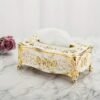 532e19a49b68ef8ec456cf596323d9dc.jpg 1pc Rose Pattern Tissue Box, Light Luxury European And American Style Gold-Plated Tissue Box