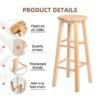 Wooden Bar Stool Minimal Oak Design for Kitchen and Home Use