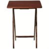 Walnut Folding TV Tray Table - Compact Indoor Snack & Dining Table, 48.26cmL x 38.1cmW x 66.04cmH