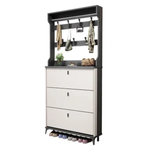 Italian-style Ultra-thin Shoe Cabinet, Made of Environmentally Friendly High-density Fiberboard, Suitable for Living Room.