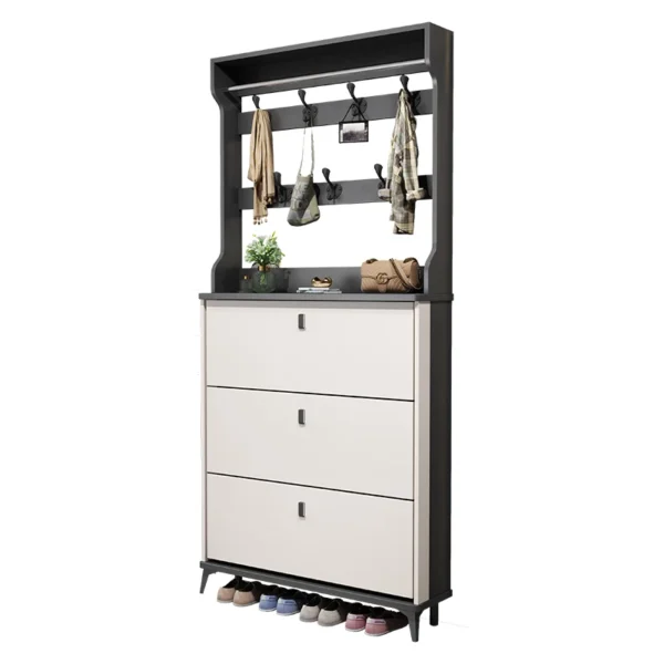 Italian-style Ultra-thin Shoe Cabinet, Made of Environmentally Friendly High-density Fiberboard, Suitable for Living Room.