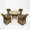 Customized Factory Direct Supply American Outdoor Sofa Chair Courtyard Rattan Dining Table And Chair Set