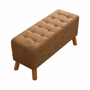 Tufted Entryway Bench Soft Cushisingled Top Long Stool Stable Build Space-Saving for Householders, Hallway, Fitting Room