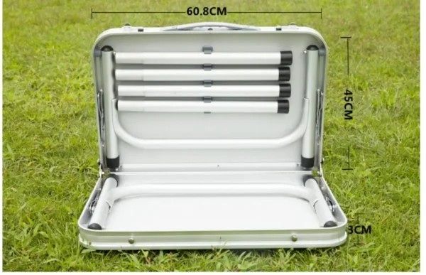 S5063bf593eb14a569764531d825daf114.webp Ultra-light Aluminum Alloy Outdoor Folding Table Camping Picnic Portable Barbecue Table Night Market Stall Small Table