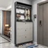 Italian-style Ultra-thin Shoe Cabinet, Made of Environmentally Friendly High-density Fiberboard, Suitable for Living Room.