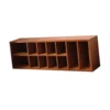 Multifunctional Desktop Wooden Display Shelf Vintage Cabinet Organizer with Compartments for Home and Office Use