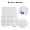 Transparent Plastic Storage Box Adjustable 8 Grids Electronic Components Container Tools Classification Case Organizer