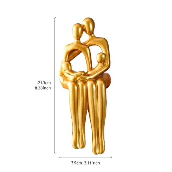 Creative and interesting living room entrance desktop ornaments for a family of four modern abstract character shape decorations