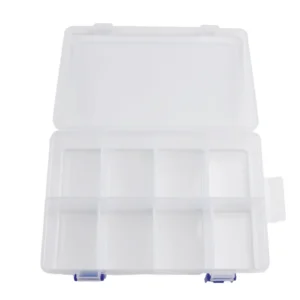 Transparent Plastic Storage Box Adjustable 8 Grids Electronic Components Container Tools Classification Case Organizer