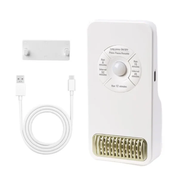 Portable Ozone Air Purifier Ionizer Wall Mounted 3 Modes Timer Body Sensor Eliminate Odor Germ Fridge Deodorizer Home Room
