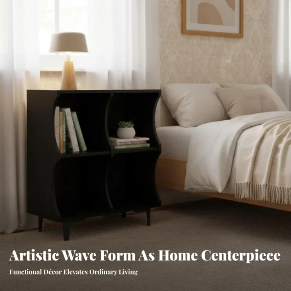 Configurable Wave-Top Cabinet Wavy Shape Storage Shelf Unrestricted Combination Stackable Design for Homeowners, Bedroom