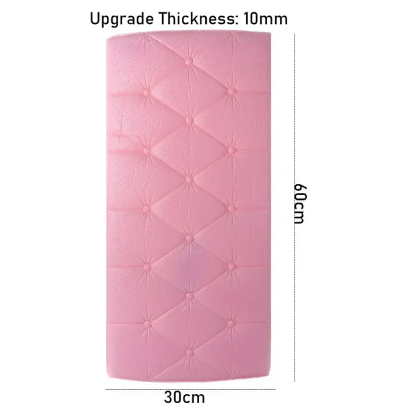 Pink Bed Headboards Background Bedroom Decoration Self Adhesive Foam Wall Sticker Wall Panels Peel and Stick Wall Decoration