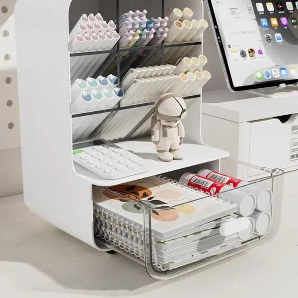 Students' Large-capacity Oblique Pen Holder Desk Stationery Storage Box School Office Desk Sundry Storage Rack Desk Storage Box