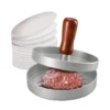 Burger Press Non-Stick Hamburger Patty Maker with Wax Paper Aluminum Burger Maker for Kitchen BBQ Grill