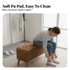 Tufted Entryway Bench Soft Cushisingled Top Long Stool Stable Build Space-Saving for Householders, Hallway, Fitting Room