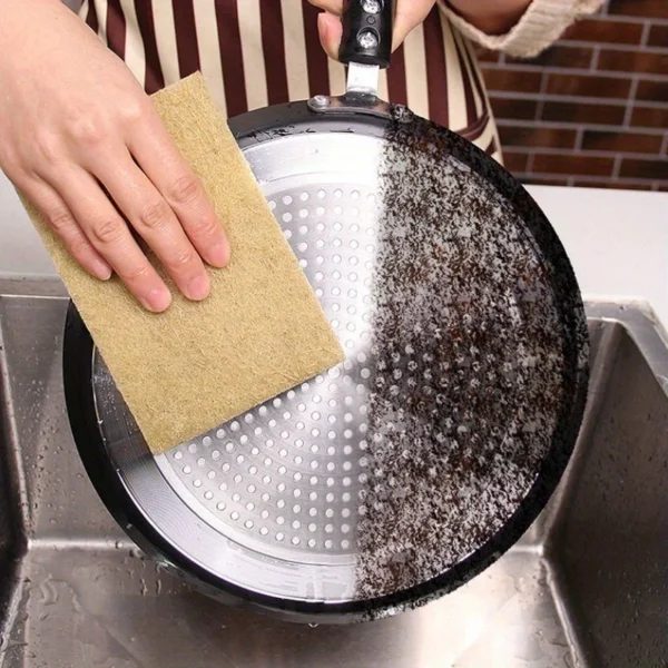 20Pcs Scratch Sisal Cleaning Sponges Dishes Microfiber Kitchen Dishes Cleaning Cloth Dishwashing Sponges Pan Pot Scouring Pad