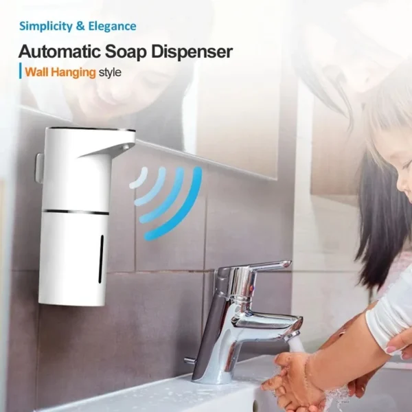 Bathroom Automatic Sensing Soap Dispenser Type C Multiple Levels Contactless Electric Frother Charging Wall Mounted Vertical