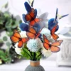 10Pcs 4.72 In Monarch Butterfly Decoration Stickers Fakes Butterflies For Crafts Artificial Wall 3D Home Décor