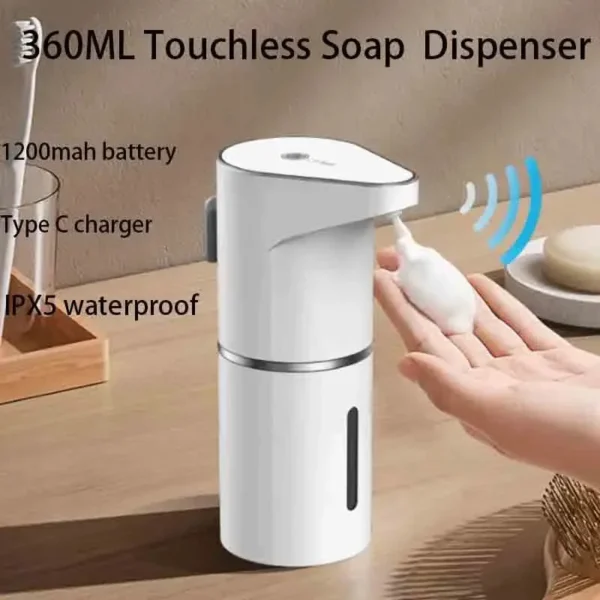 Bathroom Automatic Sensing Soap Dispenser Type C Multiple Levels Contactless Electric Frother Charging Wall Mounted Vertical