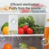 Portable Ozone Air Purifier Ionizer Wall Mounted 3 Modes Timer Body Sensor Eliminate Odor Germ Fridge Deodorizer Home Room