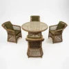 Customized Factory Direct Supply American Outdoor Sofa Chair Courtyard Rattan Dining Table And Chair Set