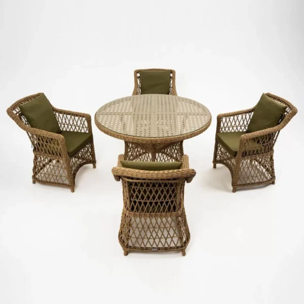 Customized Factory Direct Supply American Outdoor Sofa Chair Courtyard Rattan Dining Table And Chair Set