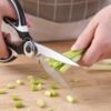 1 Durable Stainless Steel Kitchen Scissors, Multi-Functional Food Scissors for Fish, BBQ, and Bone Cutting