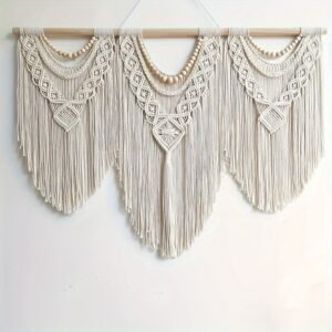 1pc, Large Macrame Wall Hanging - Boho Tapestry Macrame Wall Decor Art- Chic Bohemian Handmade Woven Tapestry Home Decoration