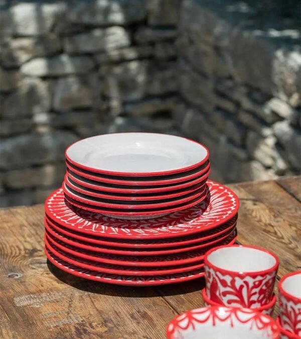 WhatsApp Image 2026-07-23 at 10.36.42 AM (2) Red Rimmed Dessert Plate