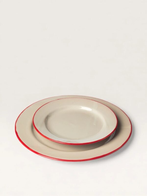 WhatsApp Image 2026-07-23 at 10.36.43 AM Red Rimmed Dessert Plate