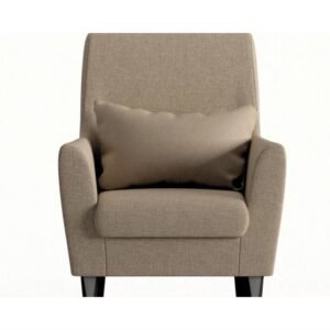Armchair, Dream Dark Beige basket-weave fabric